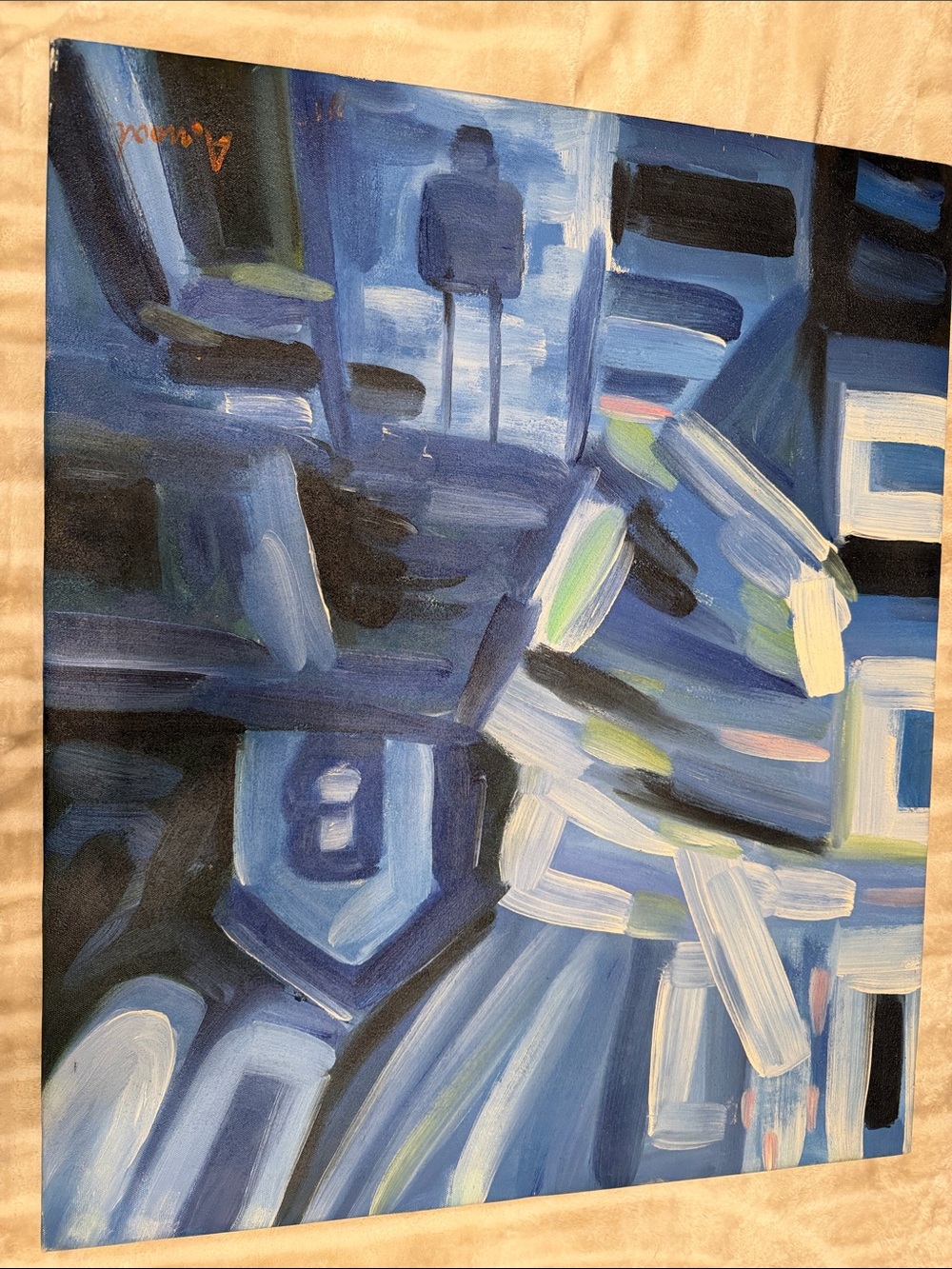 Hand-Painted Multi-Color Home Art Wall Canvas - Picture 12 of 12